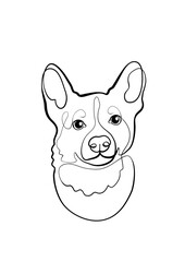 Dog One Line Art – Minimalist Continuous Line Drawing for Pet Logo, Tattoo, and Vector Illustration