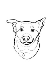 Dog One Line Art – Minimalist Continuous Line Drawing for Pet Logo, Tattoo, and Vector Illustration