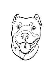 Dog One Line Art – Minimalist Continuous Line Drawing for Pet Logo, Tattoo, and Vector Illustration