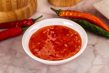 Sweet and sour chili sauce with pineapple