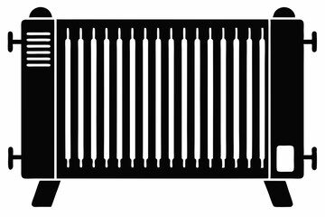 radiator line art silhouette vector illustration
