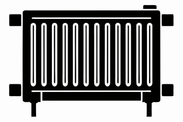 radiator line art silhouette vector illustration