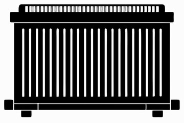 radiator line art silhouette vector illustration