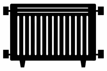 radiator line art silhouette vector illustration