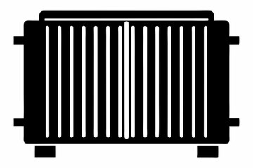 radiator line art silhouette vector illustration