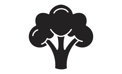 シンプルなブロッコリーの線画イラストアイコン