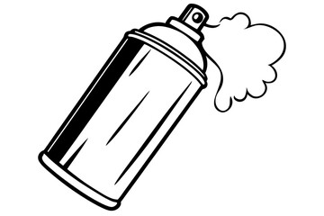 spray paint can line art silhouette vector illustration