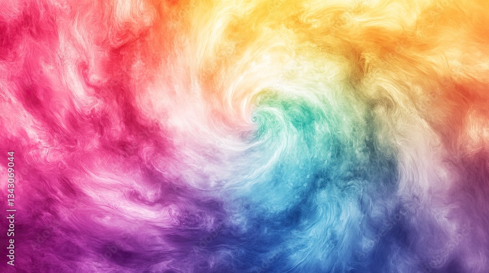 Poster abstract colorful swirl pattern with vibrant rainbow hues and texture