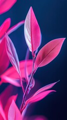 Obraz premium red plant on dark background