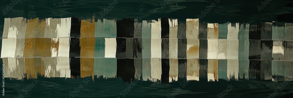 Poster abstract reflection of rectangular shapes
