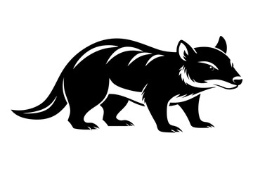 tasmanian line art silhouette vector illustration