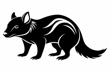 tasmanian line art silhouette vector illustration