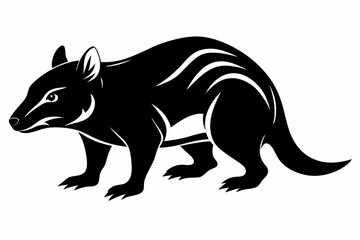 tasmanian line art silhouette vector illustration