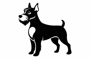 terrier line art silhouette vector illustration