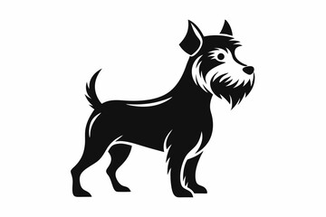 terrier line art silhouette vector illustration