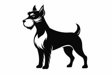 terrier line art silhouette vector illustration