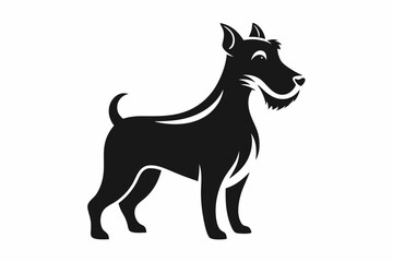 terrier line art silhouette vector illustration