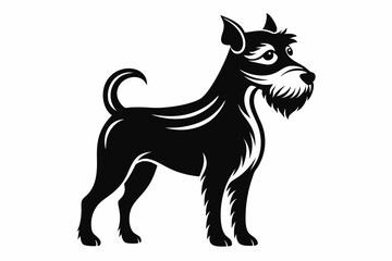 terrier line art silhouette vector illustration