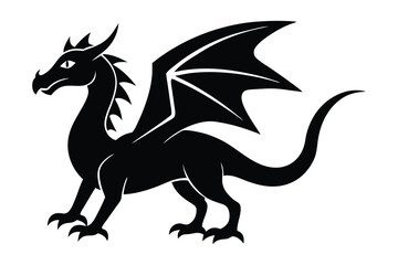 black and white dragon