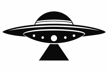 ufo line art silhouette vector illustration