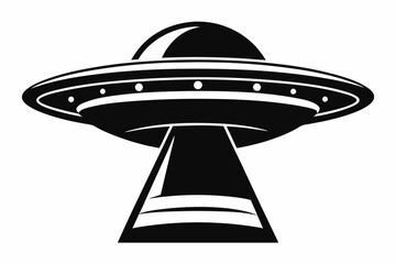 ufo line art silhouette vector illustration