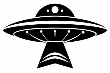 ufo line art silhouette vector illustration
