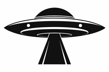 ufo line art silhouette vector illustration © Pinak