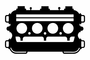 valve cover line art silhouette vector illustration