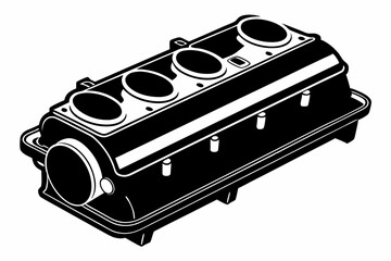 valve cover line art silhouette vector illustration