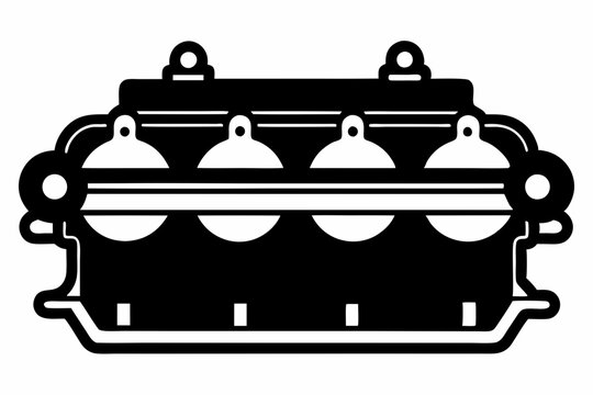 recommend clip art: valve cover line art silhouette vector illustration