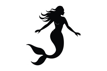 silhouette of a Mermaid 