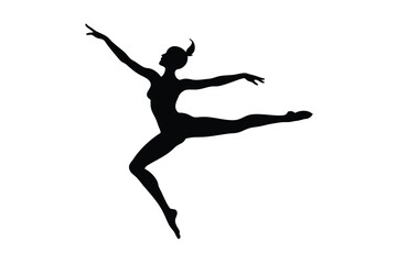 silhouette of a woman jumping