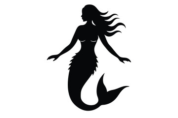 silhouette of a Mermaid 