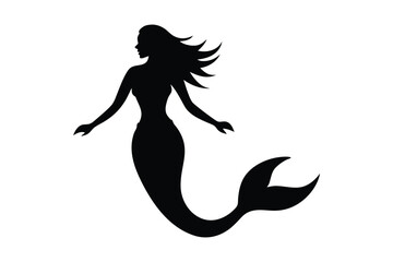silhouette of a Mermaid 