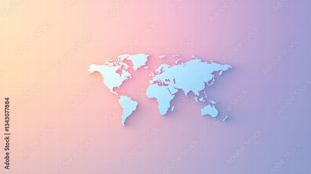 Aufkleber world map with heat map gradient a world map with a heat map gradient showing global temperature var