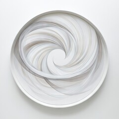 Abstract spiral plate art