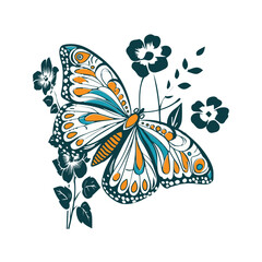  I created a Butterfly  vector with white background