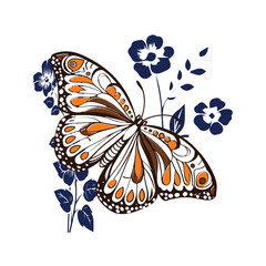  I created a Butterfly  vector with white background