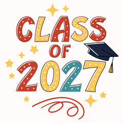 Lively and Dynamic Class of 2027 Typogra