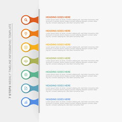 Modern Infographic Design Template with 7 Data Points