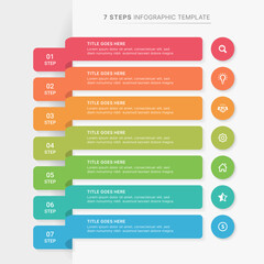 Modern Infographic Design Template with 7 Data Points