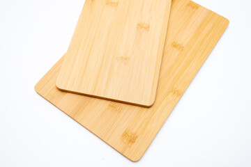 Creative layout of cutting boards on a white background. Round Cutting Board and Square Cutting Board