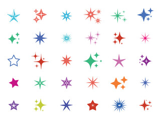 twinkle stars icon set