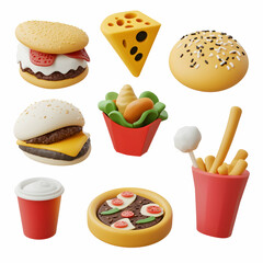 Stylized 3D Food Icon Pack for Apps and Websites