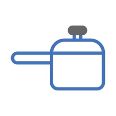 Blue Pot Minimalist Icon Illustrative Graphic