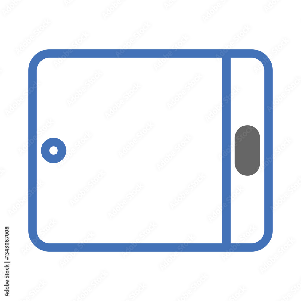 Poster digital tablet device simple line icon vector