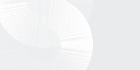 Abstract glowing geometric lines on gray background. Modern shiny blue circle background