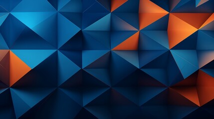 Dynamic Geometric Triangle Background with Bold Blue and Orange a?