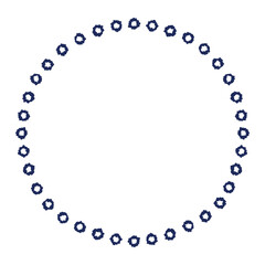 水玉模様のシンプルな円形の装飾枠