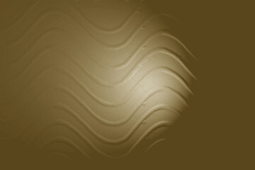The texture of the wall of the wave -like gold color.